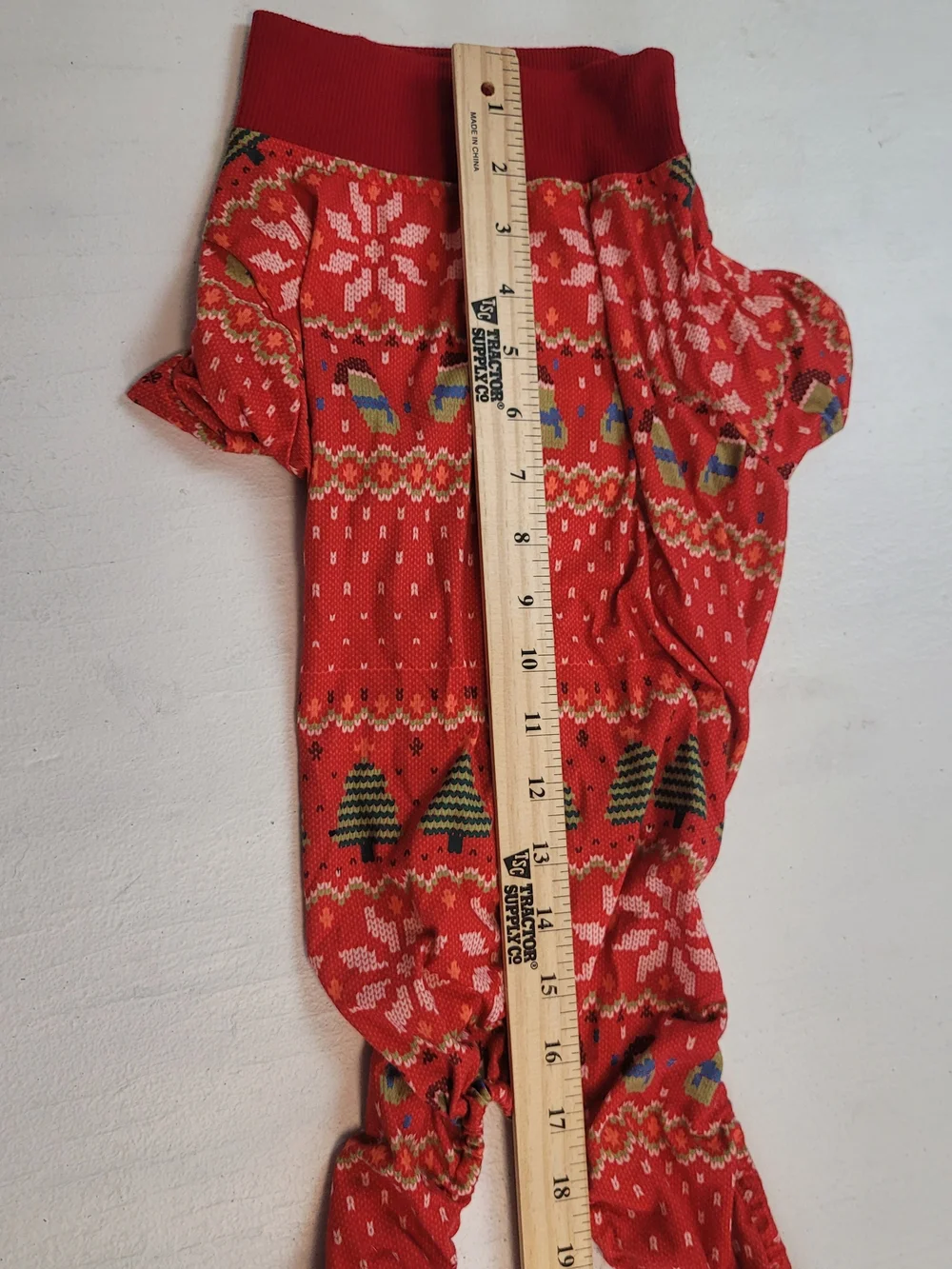 Red holiday pet onesie